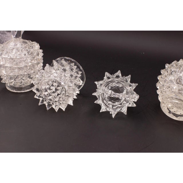 Set of 4 Vintage Ercole Barovier Rostrato Murano Italian Glass Vase for Barovier & Toso For Sale - Image 6 of 10