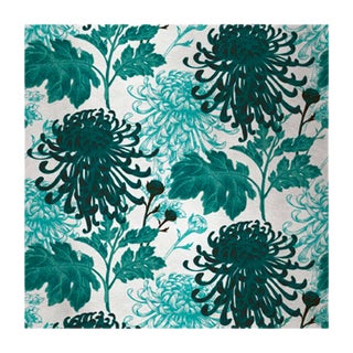 Mixed Dahlia 4 Fabric Wall Covering by Chiara Mennini for Midsummer-Milano For Sale