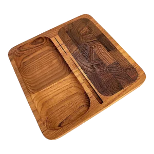 1960s Danish Teak Wood Small Cheese/Charcuterie Board