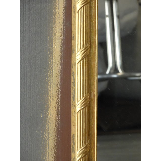 Gold Vintage French Provincial Gold Syroco Style Wall Mantle Mirror For Sale - Image 8 of 16