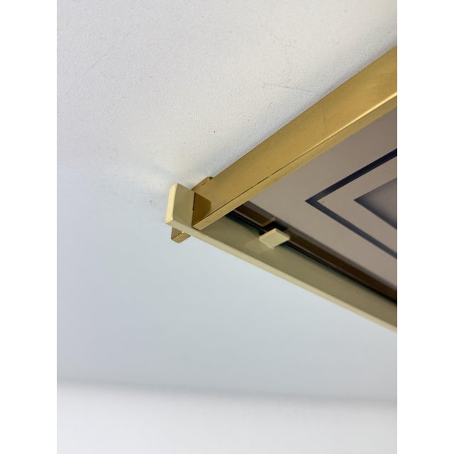 Italian Brass Tray with Smoked Glass Top, 1970s For Sale - Image 10 of 16