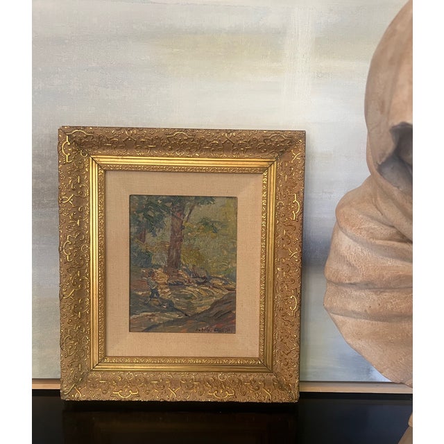 1940s Mid Century Oil Painting by Angelo Charles Scibetta, C. 1940's For Sale - Image 5 of 15