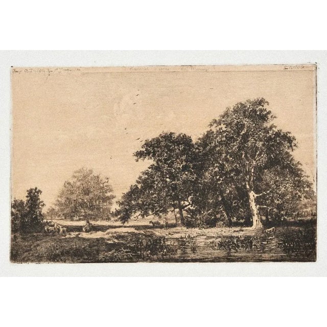 Israel Henriet - Landscape - Original Etching - Late-17th Century For Sale - Image 3 of 3