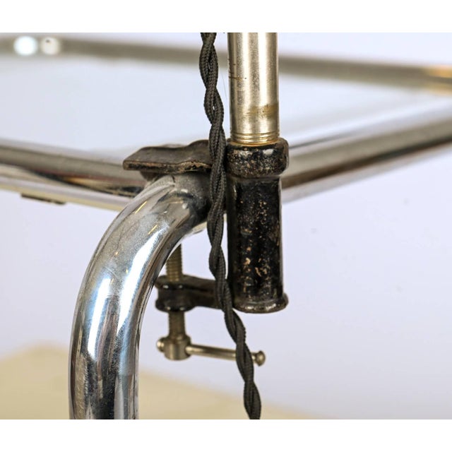 Metal Bauhaus Nickel-Plated Scissor Accordion Table Lamp, 1930s For Sale - Image 7 of 9