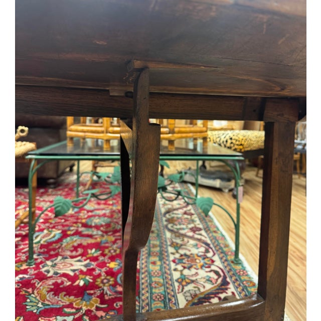 Antique Flip Top Wine Tasting Table For Sale - Image 15 of 15