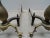 Metal Antique American Brass & Iron Andirons - A Pair For Sale - Image 7 of 7