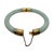 1960s 1960s Chinese Jadeite Jade and 14k Yellow Gold Hinged Bangle Bracelet For Sale - Image 5 of 5
