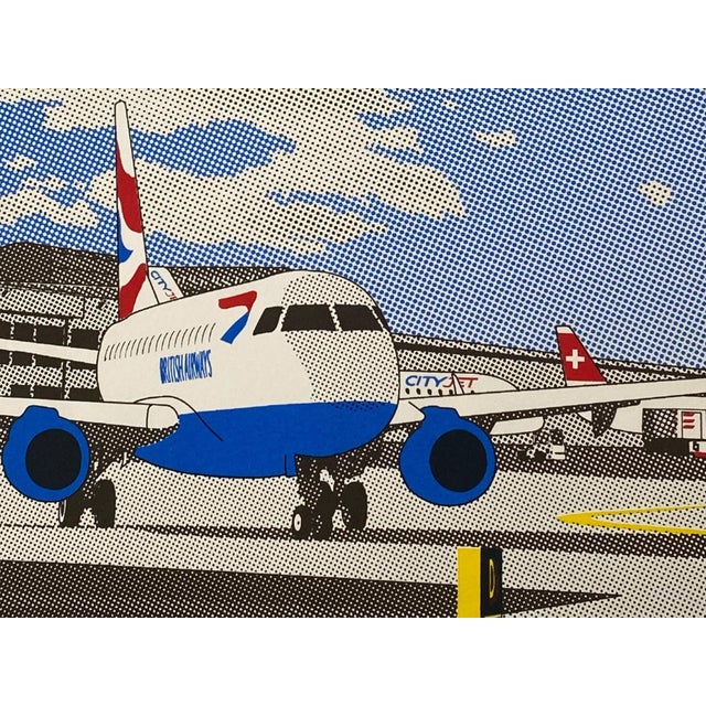 Contemporary Gerry Buxton, London City Airport, 2016, Signed Limited Edition Screenprint For Sale - Image 3 of 18