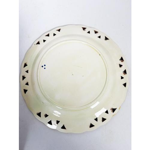 Majolica Plates and Earthenware Dish, France, Early 20th Century, Set of 3 For Sale - Image 13 of 15