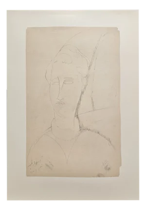 A. Modigliani, Madame Zborowska col Collarino / Madame Zborowska with a Collar, Lithograph