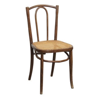 Bistro Chair with Woven Wicker Seat For Sale