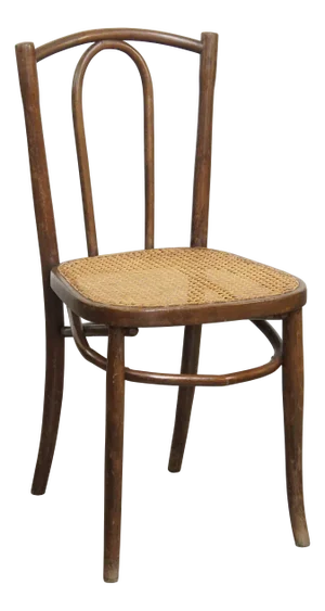 Bistro Chair with Woven Wicker Seat