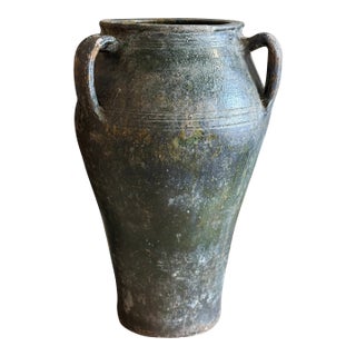 Antique Turkish Pot, Green For Sale