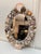 White Mid Century Palm Beach Regency Oval Shell Encrusted Wall Mirror in the Style of Tony Duquette For Sale - Image 8 of 12