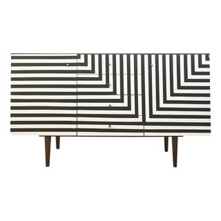 Vintage Sideboard with Op Art Motif, Poland, 1972 For Sale