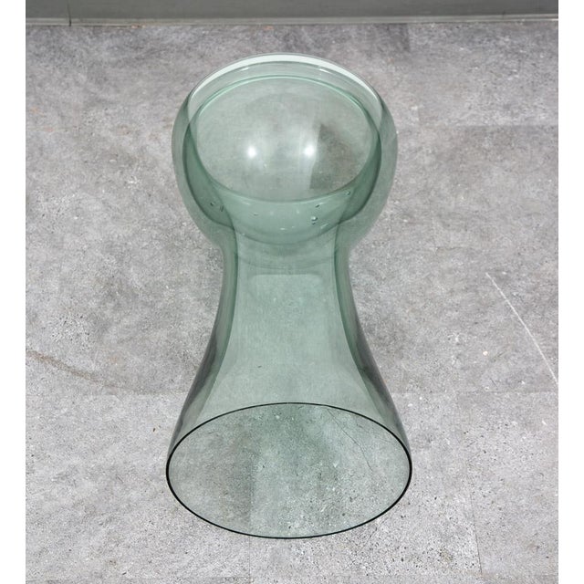 Mid Century Modern Glass Planter Floorstanding Vase Studio Hand Blown Vintage 70 For Sale - Image 4 of 12