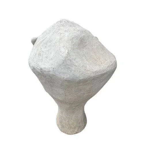 Dove Gray Large Terracotta Sculpture For Sale - Image 8 of 9