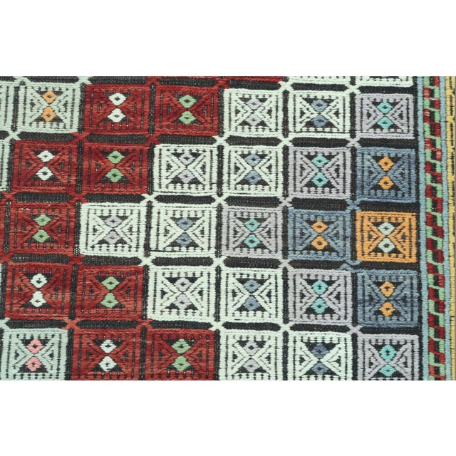 Vintage Sardes Flat Weave Rug For Sale - Image 10 of 11