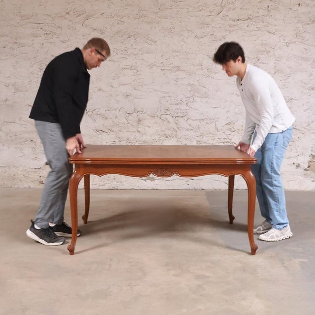 20th Century Oak English Paroquet Top Table With Cabriole Legs For Sale In Birmingham - Image 6 of 6