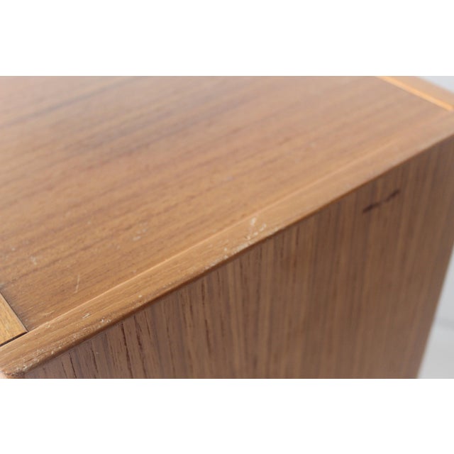Wood 1970s FBJ Møbler Danish Scandinavian Modern Teak Pedestal Plant Stand End Side Table For Sale - Image 7 of 17