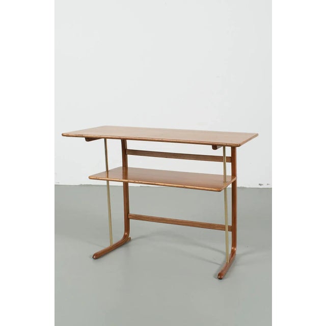 Vintage Console Table in Brass For Sale - Image 3 of 9
