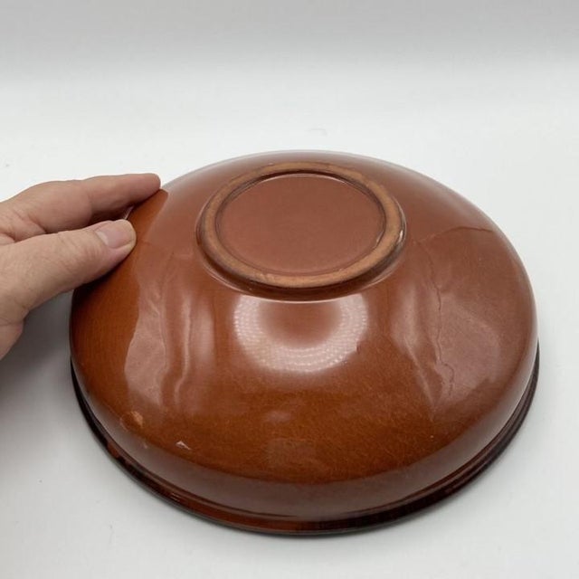 Aparicio Ceramics (Ceràmiques Aparicio) Catalonian Swirl Glaze Bowl, Spain For Sale - Image 11 of 12