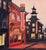 1950s French School Artist, Chinatown in San Francisco at Twilight, 1950s, Ink & Gouache, Framed For Sale - Image 5 of 13