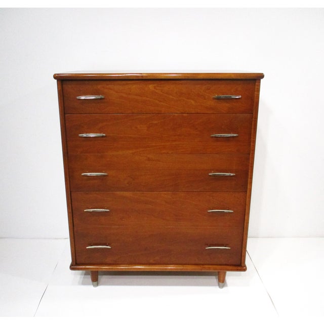 American of Martinsville Styled Highboy Dresser Chest For Sale - Image 11 of 11