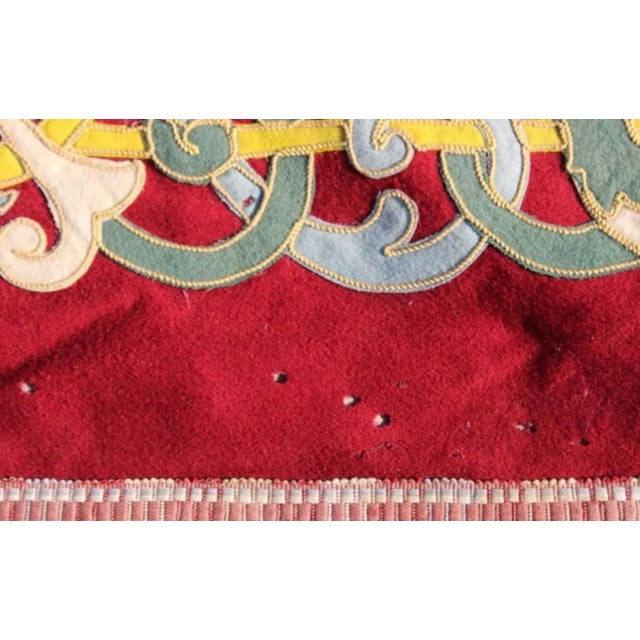 Spanish Monumental Spanish Royal Armorial Appliqué Textile With Order of the Golden Fleece, C. 1868, 78” × 70” For Sale - Image 3 of 9