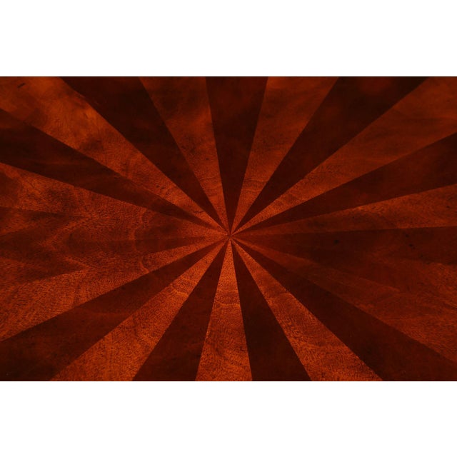 Theodore Alexander Regency Style Flame Mahogany Round Expanding Dining Table For Sale In Philadelphia - Image 6 of 18