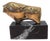 Modern Bronze Bull Sculpture on Marble Base, 1970 For Sale