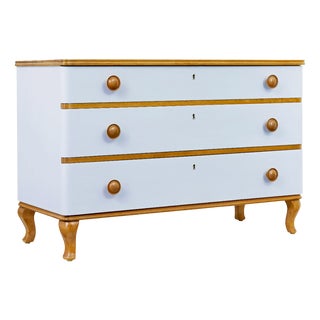 Mid-Century Scandinavian Painted Birch Chest of Drawers, 1960 For Sale