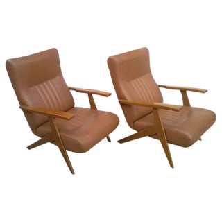 Reclining Armchairs, Italy, 1960s, Set of 2 For Sale