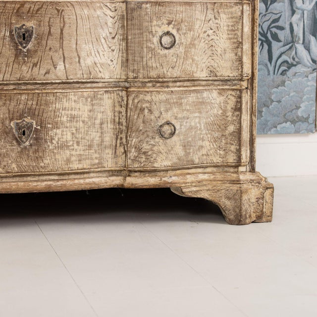 18th C. Danish Baroque Arbalète Shaped Commode in Original Patina For Sale - Image 12 of 17