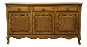 Metz Furniture Solid Hard Rock Maple Country French Style 63" Buffet Sideboard 1820