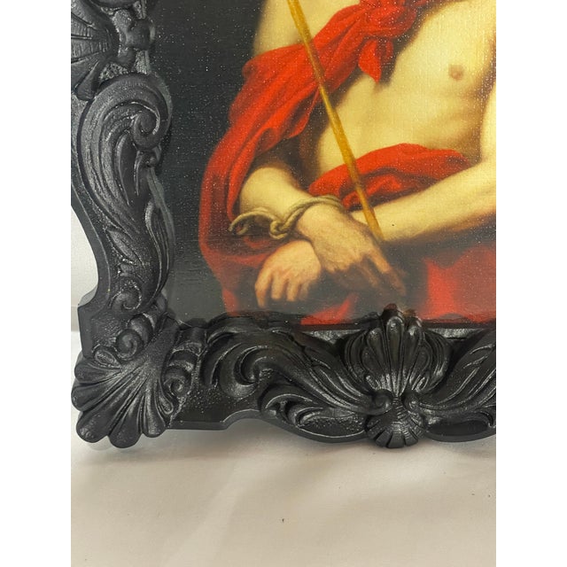 Ecce Homo After Bartolomé Esteban Murillo Print in Sculptural Praying Hands Frame For Sale In Cincinnati - Image 6 of 11