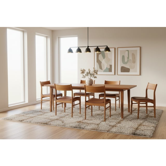 Chair in Teak and Leather by Funder Schmidt & Madsen, 1960s, Set of 4 For Sale - Image 9 of 12