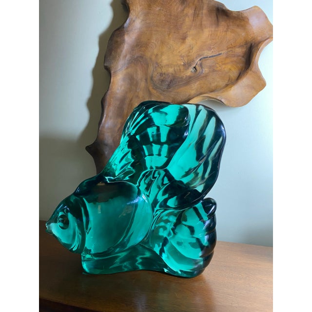 Late 20th Century Late 20th Century Obsidian Angelfish For Sale - Image 5 of 7