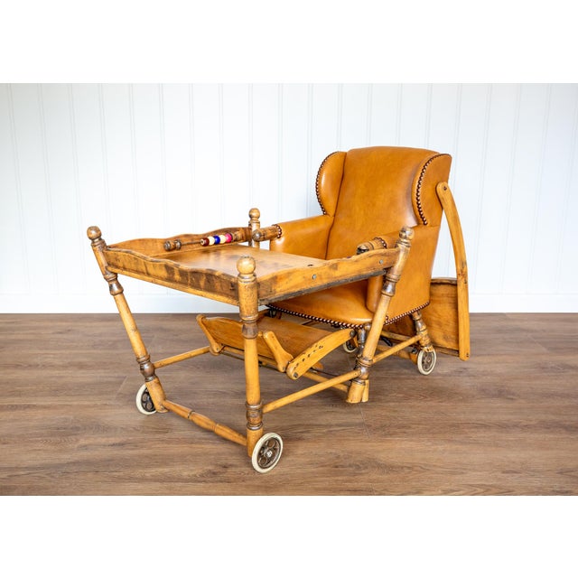 Mid-Century Modern Mid-Century Modern Childrens Metamorphic Highchair Buggy Early Learner, 1930s For Sale - Image 3 of 18
