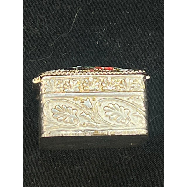 Add a touch of historic European charm to your vanity or collection with this beautiful vintage Italian micro mosaic pill...