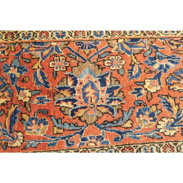 Antique Persian Kashan Rug 8'5'' X 11'4'' For Sale In New York - Image 6 of 12
