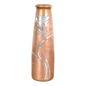 Heintz Arts & Crafts Sterling Silver on Bronze Vase