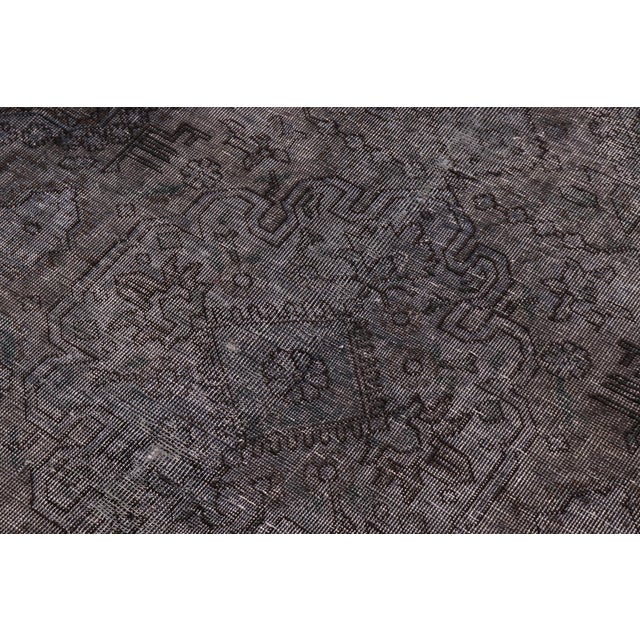 Boho Chic Persian Gray/Black Wool Rug - 6'1'' X 6'2'' For Sale - Image 4 of 10