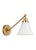 Metal Chapman & Myers by Visual Comfort Studio Wellfleet Single Arm Cone Task Sconce, Matte White & Burnished Brass For Sale - Image 7 of 7