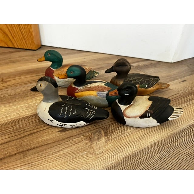 Ceramic Lot of Vintage Jasco Hand-Painted Ceramic Duck Grooming Brushes For Sale - Image 7 of 9