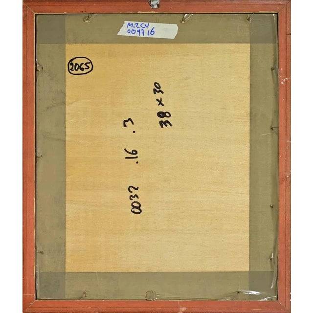 Antonio Santacroce, Portrait, Watercolor, 1980s For Sale - Image 4 of 5