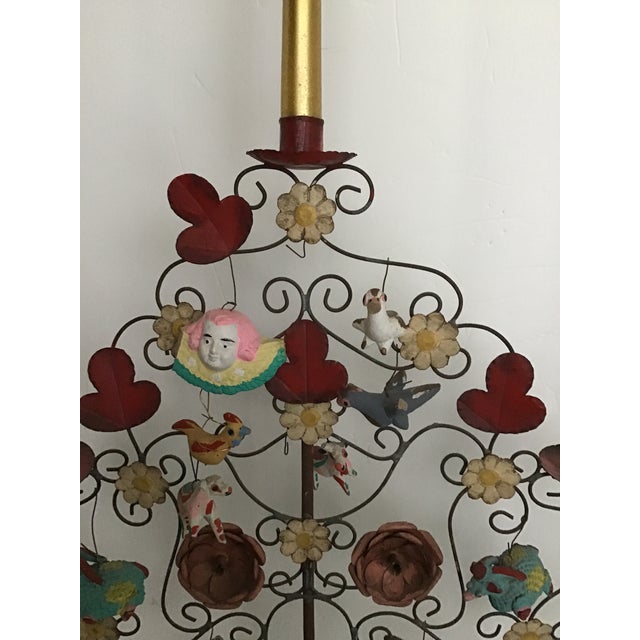 Mexican Vintage Aurelio Flores Style Mexican Folk Art Tree of Life Sculpture For Sale - Image 3 of 13