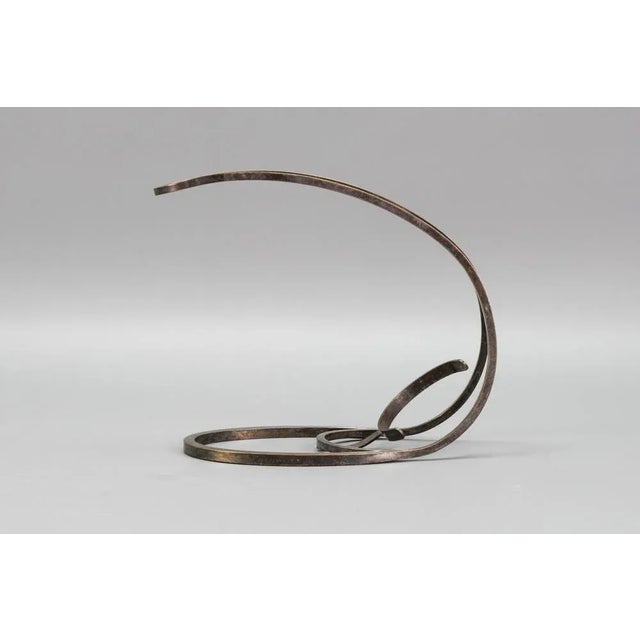 1950s Art Deco French Silvered Brass Bottle Holder For Sale - Image 5 of 18