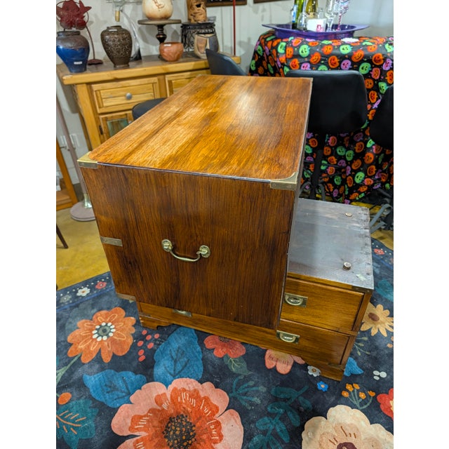 Antique Victorian - British Campaign Chest of Drawers Circa 1800s For Sale - Image 11 of 14