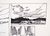 Black Six Panel Thumbnail Sketches of Desert and Canyon Landscapes in Ink on Paper by Laurence Sisson For Sale - Image 8 of 10